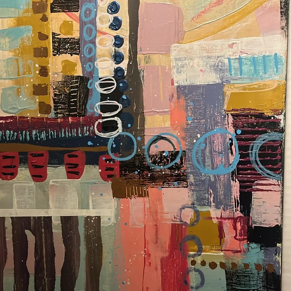 Abstract Canvas Painting | Girls Room Decor - Picture 5 of 5